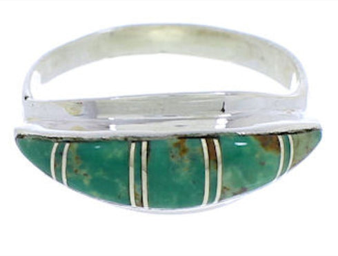 Turquoise Sterling Silver Jewelry Southwest Ring Size 6-3/4 MX22415